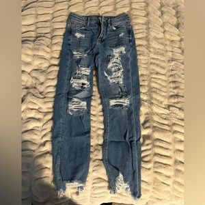 American Eagle Ripped Mom Jeans